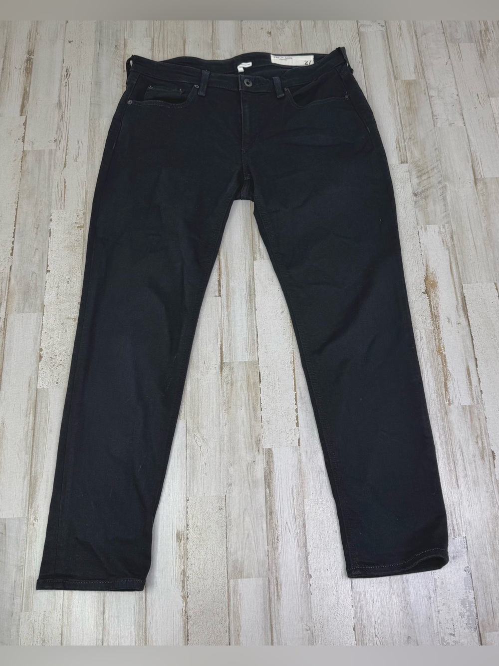 Rag & Bone Dre Low Rise Slim Boyfriend 27 (32x27) Black Jeans